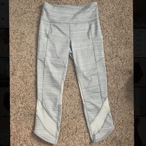 Athletica white and gray leggings